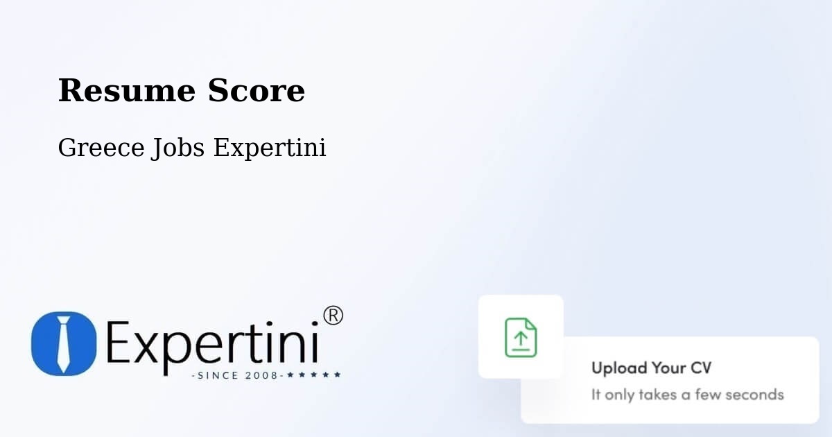 Resume Score & Job Description Match Tool – Roviés - Greece Jobs Expertini